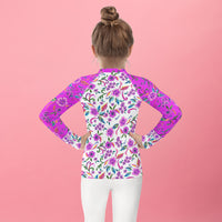 Summer Floral Kids Rash Guard