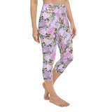 Painted Floral Printed Capri Leggings